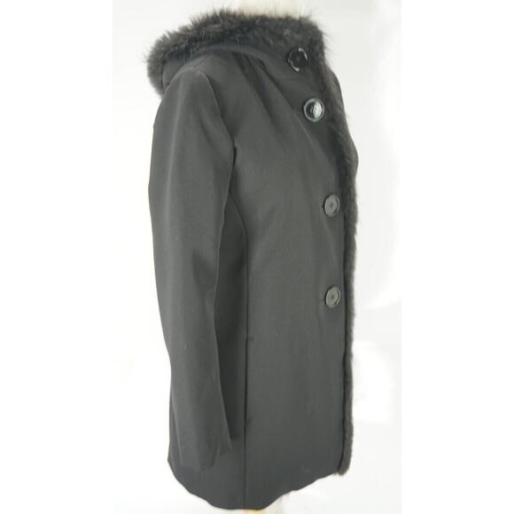 Prada Black Fur Trim Hooded Women's Trench Coat Size 40 EU 4 US New $2375 Italy - Picture 5 of 11